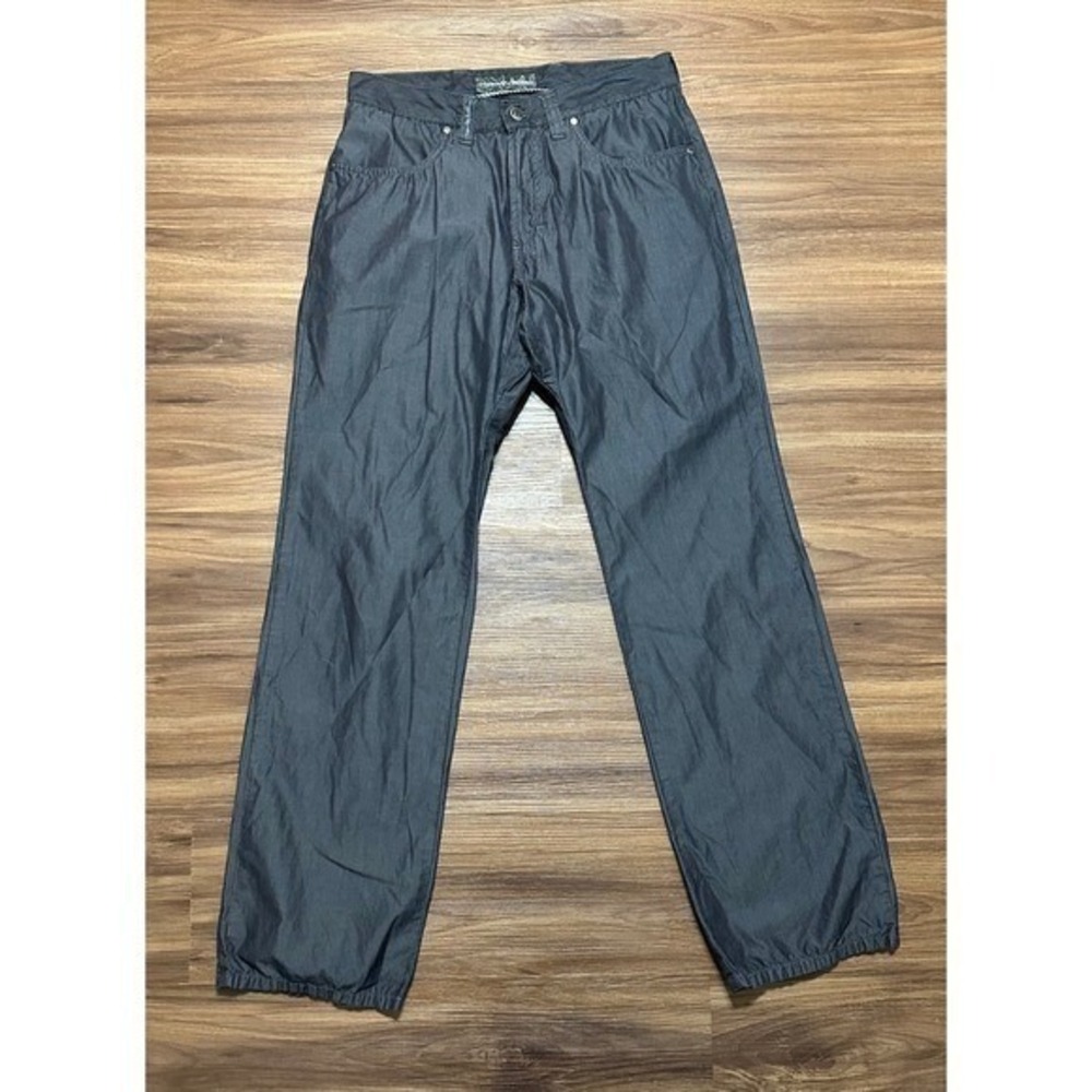 Travis Mathew Men's Charcoal Gray Pima Cotton Wide Leg Cuffed Hem Pants Size 32